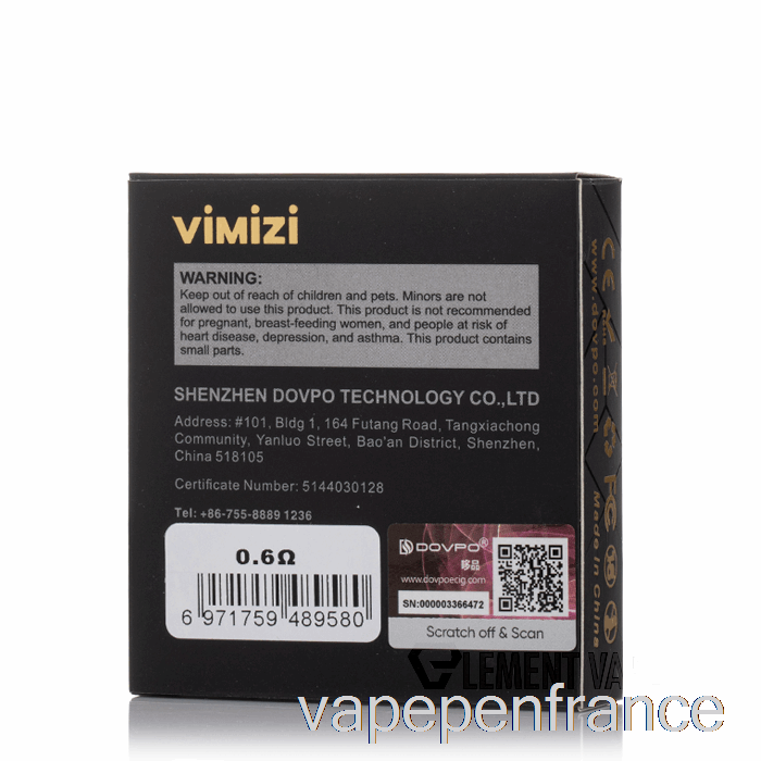 Dovpo Vimizi Pods De Remplacement Pods 0,6 Ohm Stylo Vape